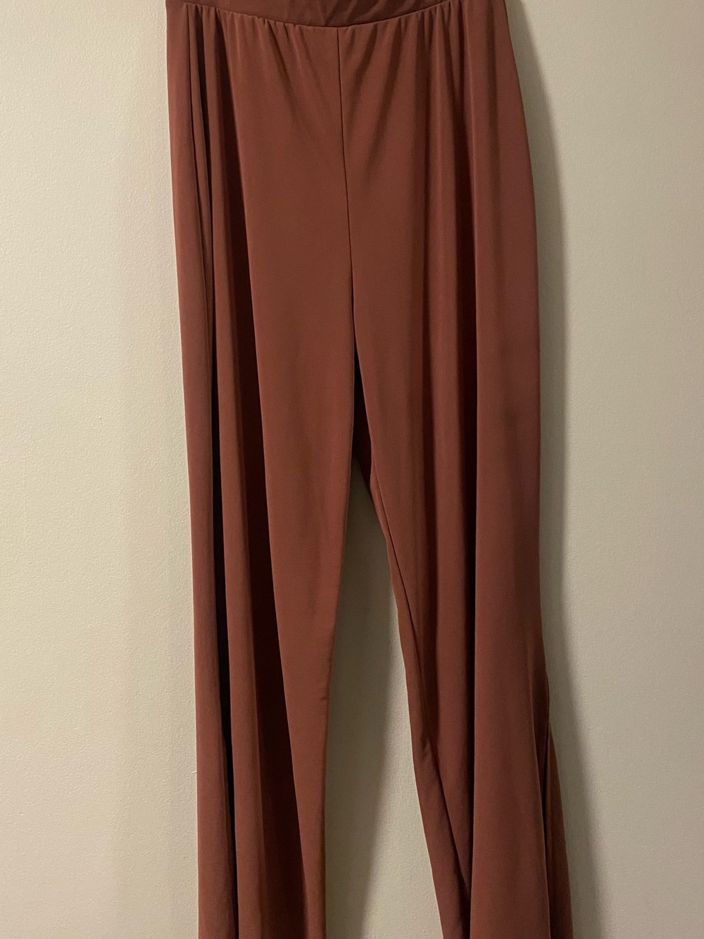 Zara Wide-Leg Side Slit Women’s Pants in Dark Pink